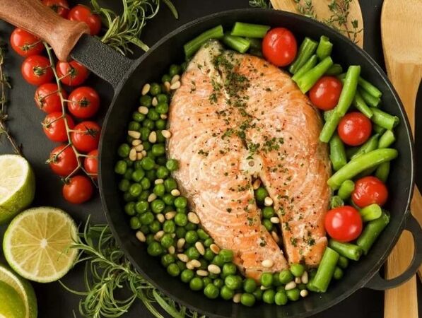 Pêche avec des légumes